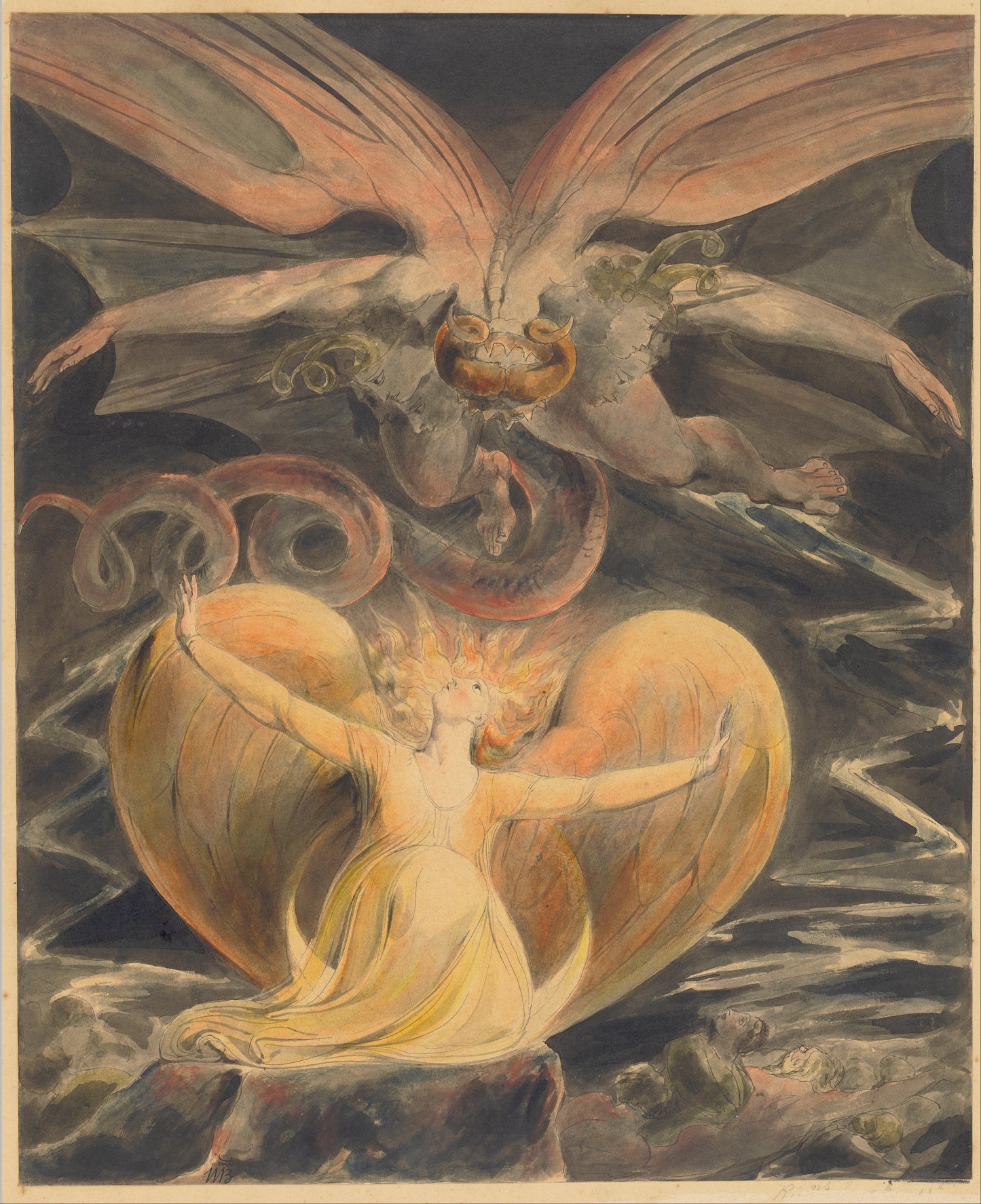 Der große Rote Drache und die Frau mit der Sonne · William Blake · Originalwerk