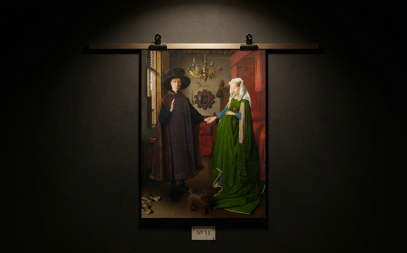 Die Arnolfini-Hochzeit · Jan van Eyck · Galerie-Installation