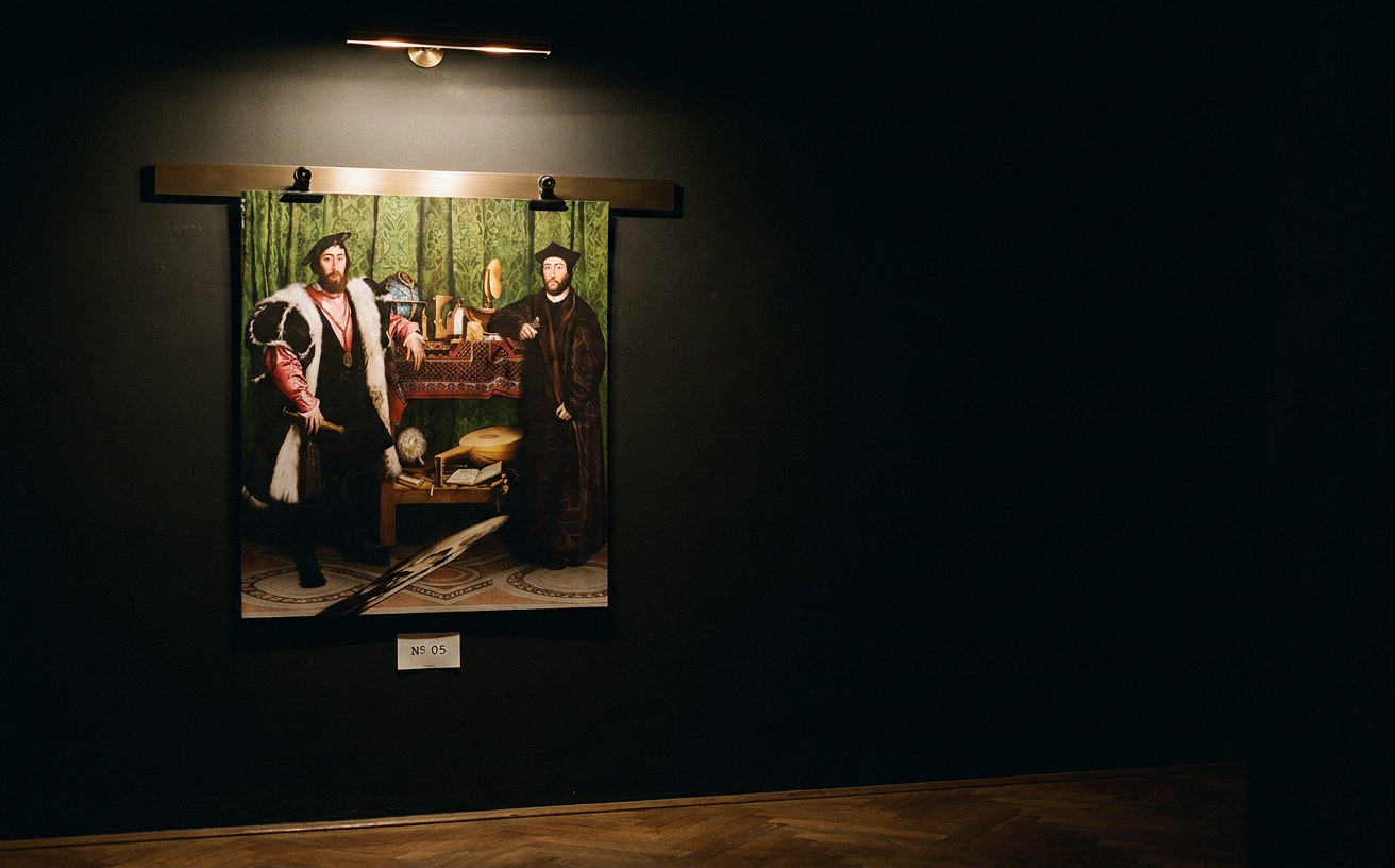 Die Gesandten · Hans Holbein d. J. · Galerie-Installation