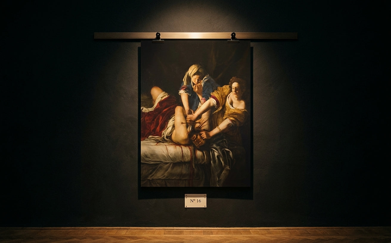 Judith enthauptet Holofernes · Artemisia Gentileschi · Galerie-Installation