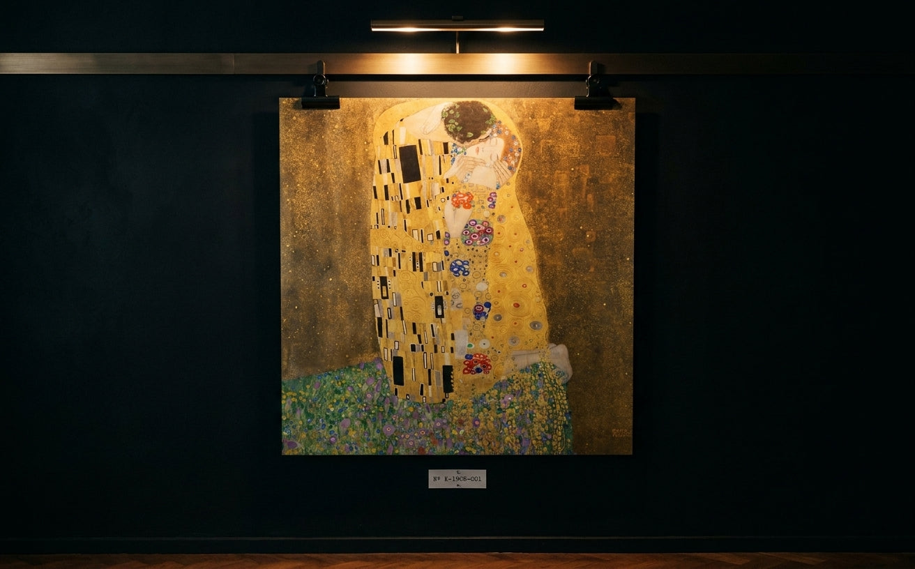 Der Kuss · Gustav Klimt · Im Lesezimmer
