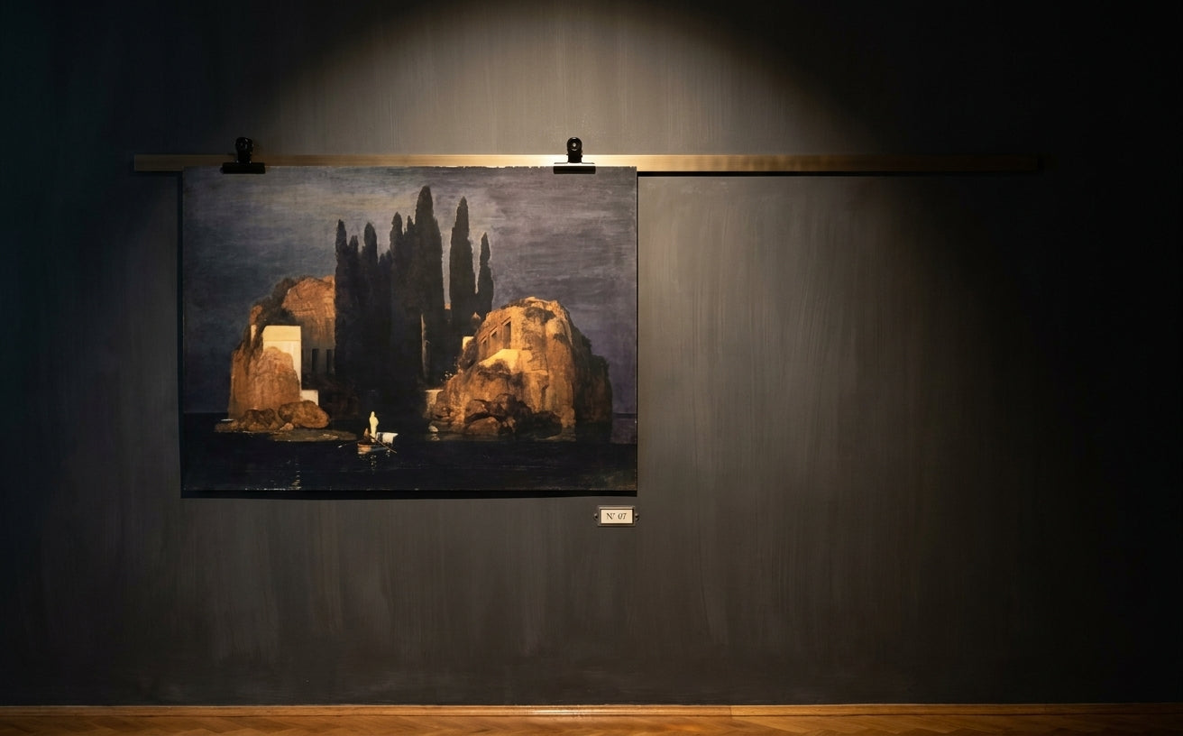 Die Toteninsel · Arnold Böcklin · Galerie-Installation