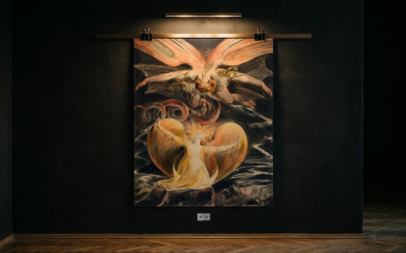 Der große Rote Drache und die Frau mit der Sonne · William Blake · Galerie-Installation