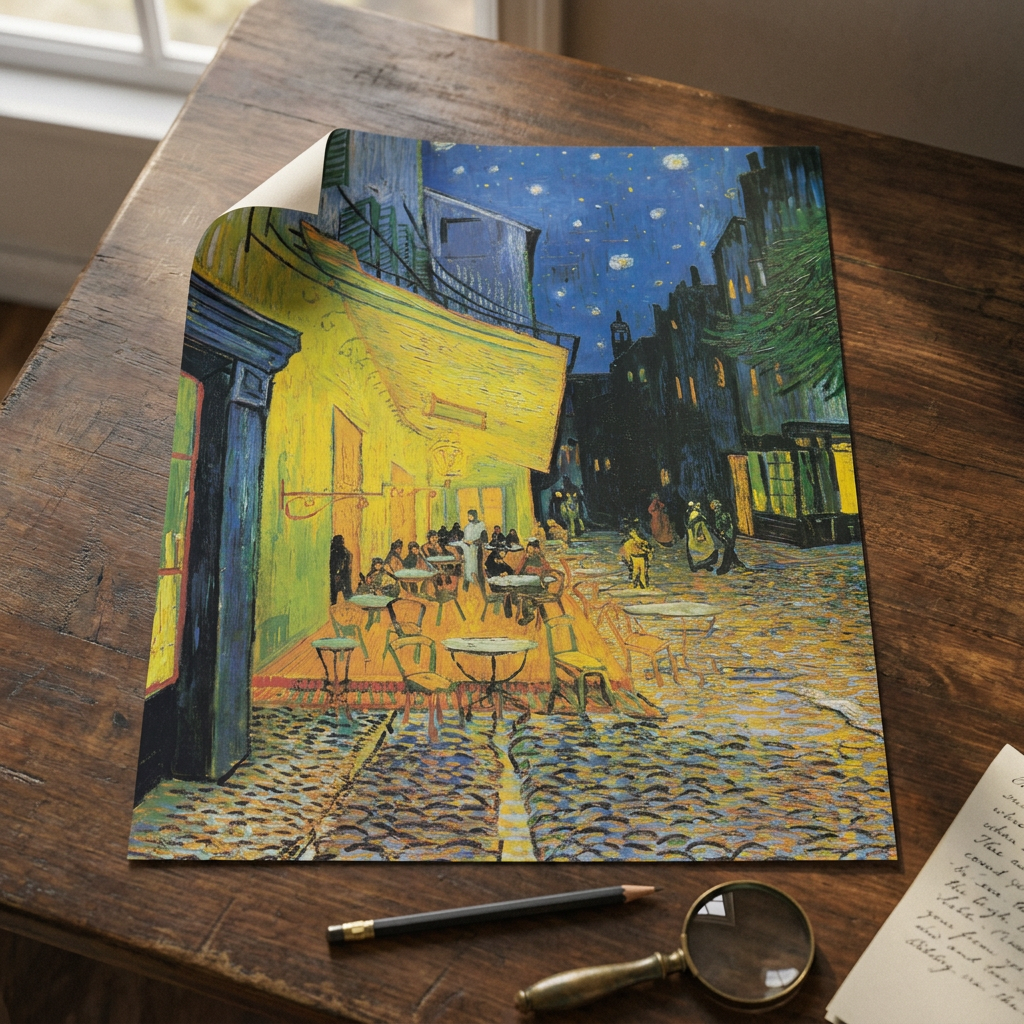 Café-Terrasse am Abend · Vincent van Gogh · Studientisch