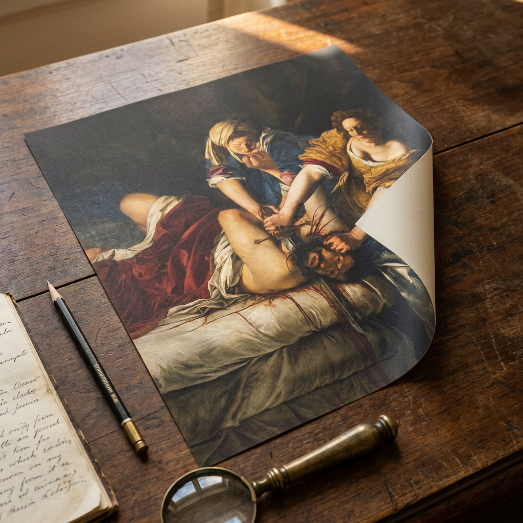 Judith enthauptet Holofernes · Artemisia Gentileschi · Studientisch