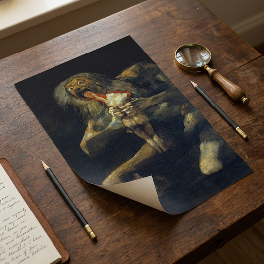 Saturn verschlingt seinen Sohn · Francisco de Goya · Studientisch