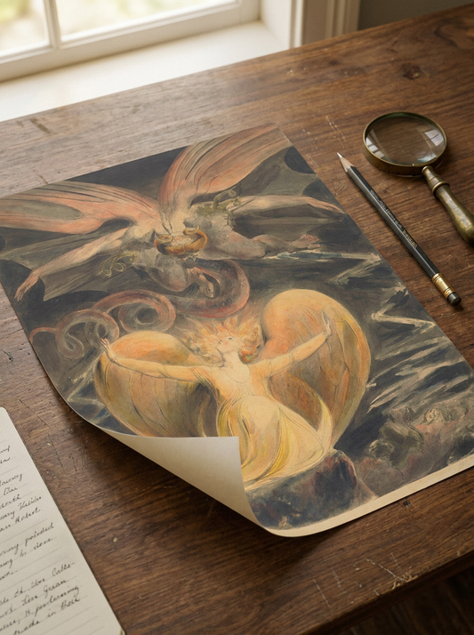 Der große Rote Drache und die Frau mit der Sonne · William Blake · Studientisch