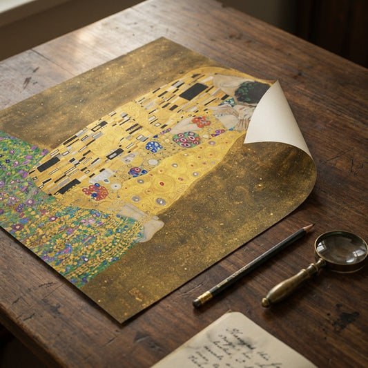 Der Kuss · Gustav Klimt · Studientisch