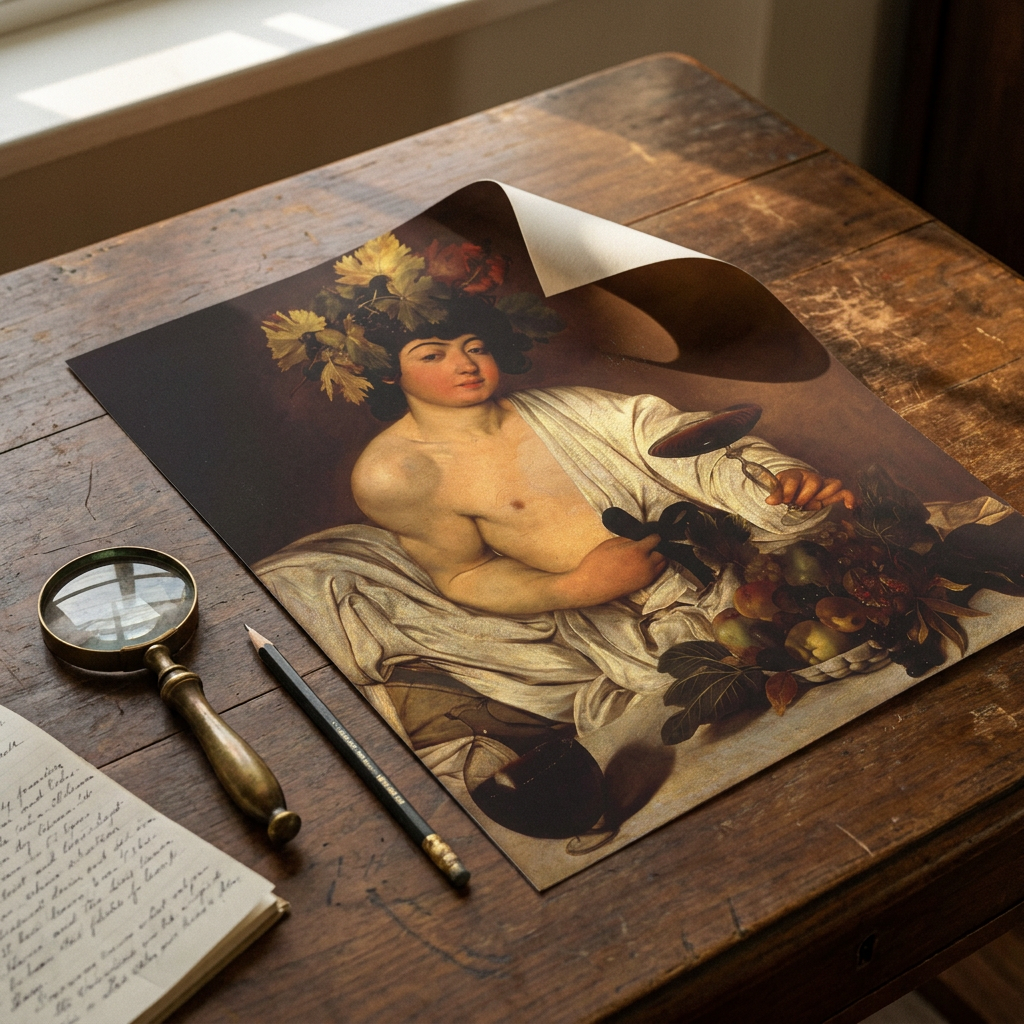 Bacchus · Caravaggio · Studientisch