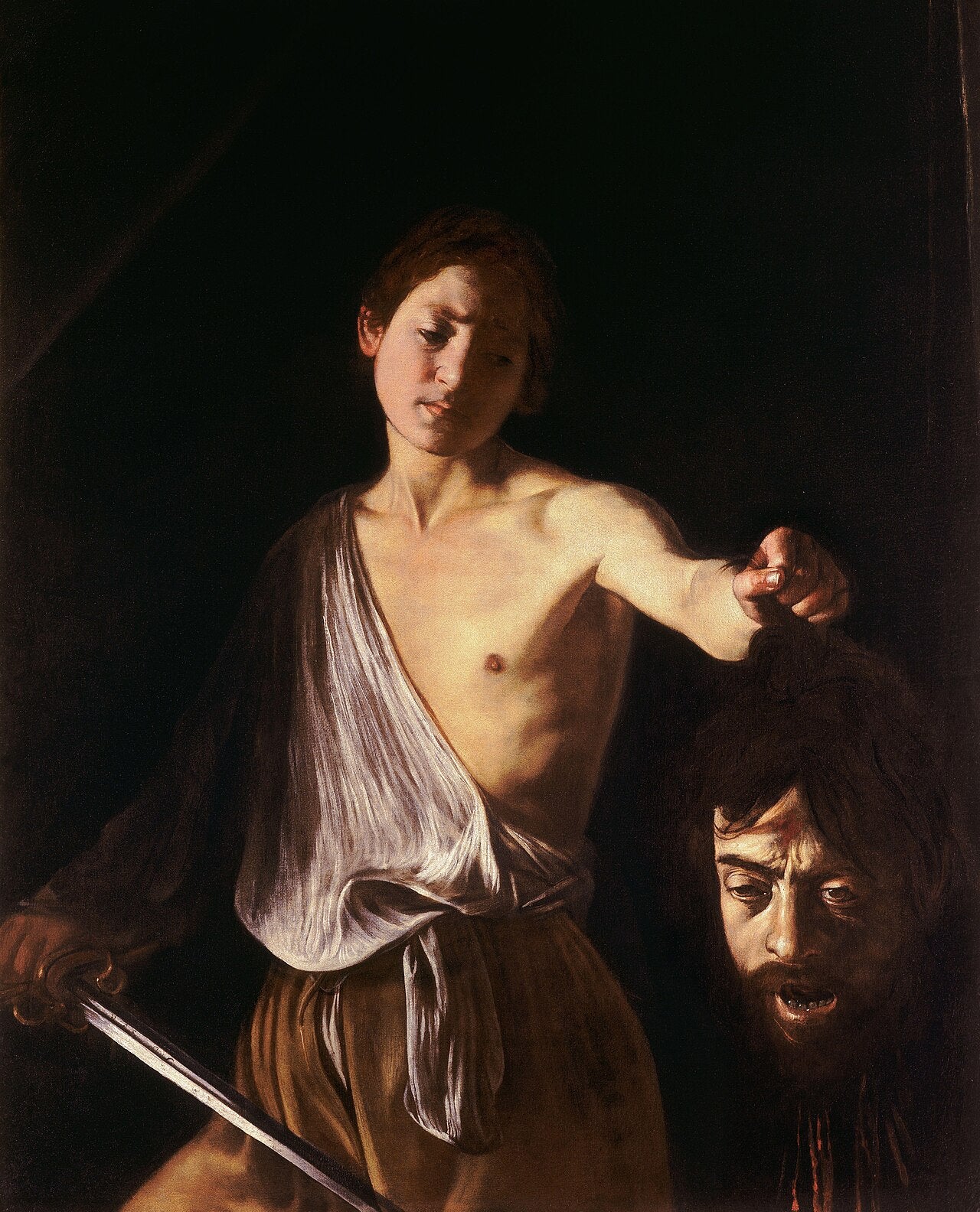 David mit dem Haupt des Goliath · Caravaggio · Originalwerk