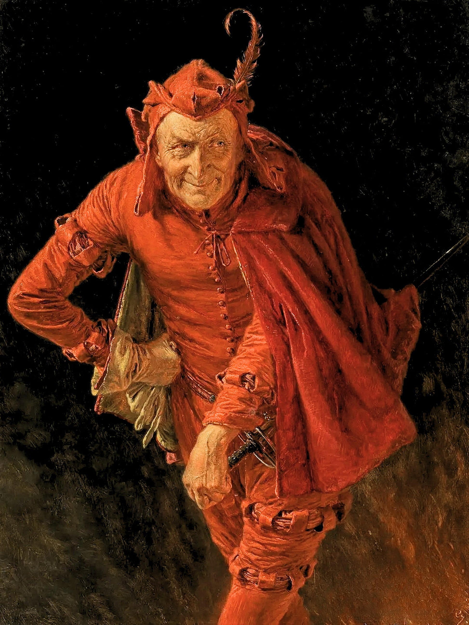 Hinter den Kulissen (Mephisto) · Eduard von Grützner · Originalwerk