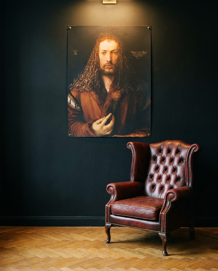 Selbstbildnis im Pelzrock · Albrecht Dürer · Im Lesezimmer