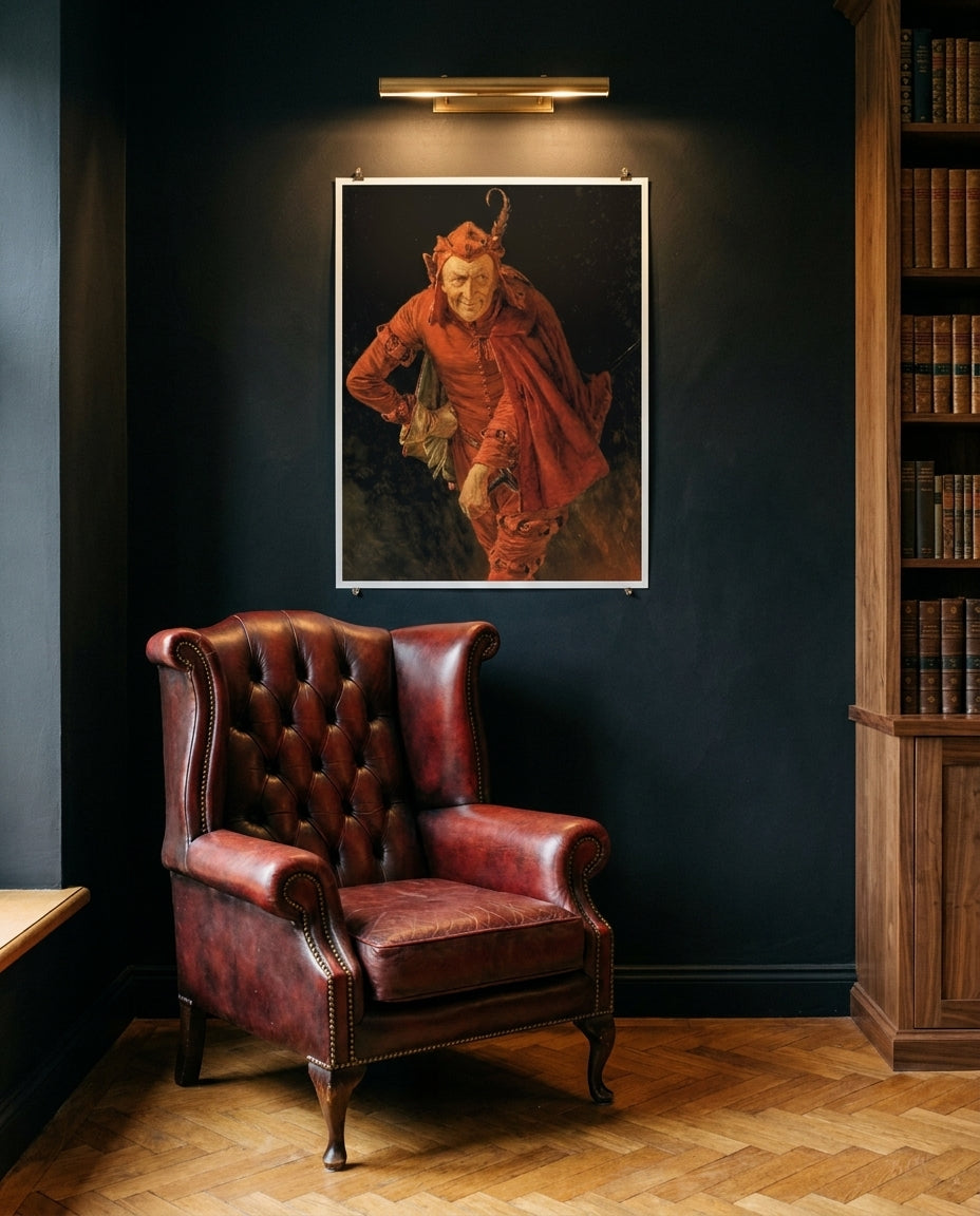 Hinter den Kulissen (Mephisto) · Eduard von Grützner · Im Lesezimmer